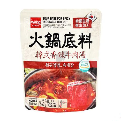 Wang 韩国韩式香辣牛肉火锅底料 200g