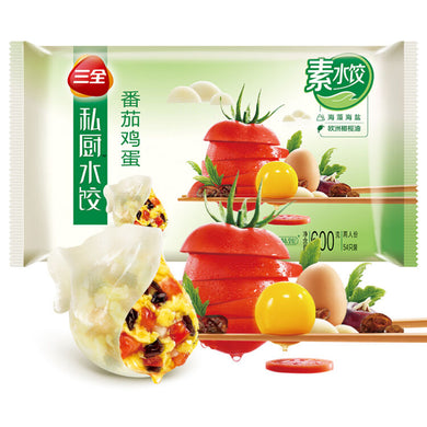 三全水饺 番茄鸡蛋素水饺 600g