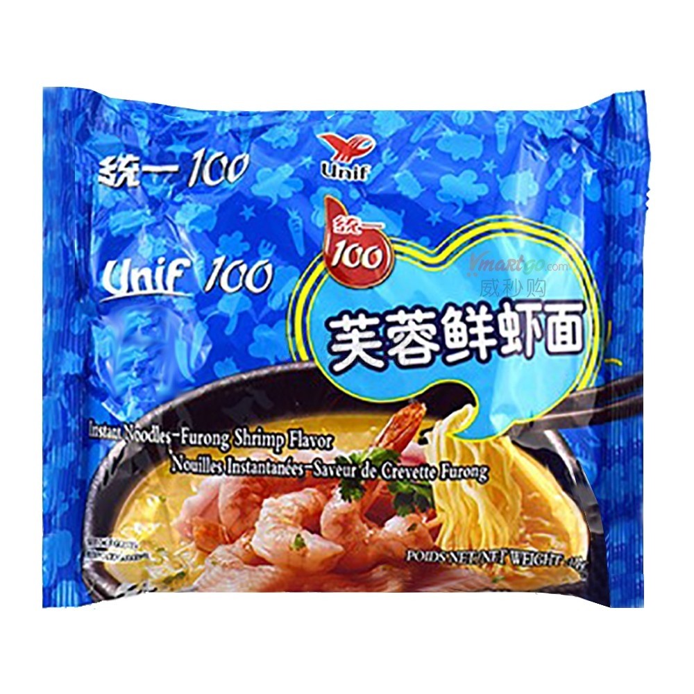 统一100芙蓉鲜虾面 103g - Sense Foods